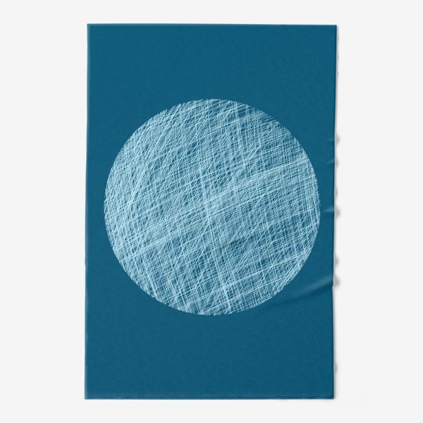 Полотенце «Луна, абстракция на синем»
