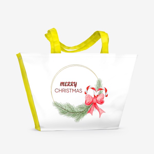 Пляжная сумка «Рождественский венок»