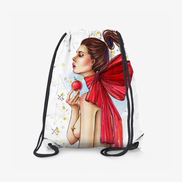 Рюкзак «Новогодняя дева с елочным шаром »